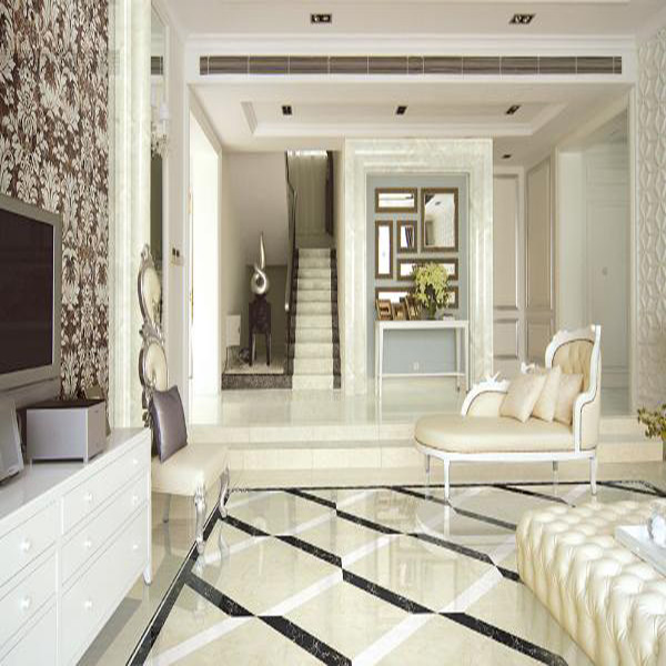 金艾陶大理石瓷砖：金线莎安娜KYP8003 高级客厅效果图