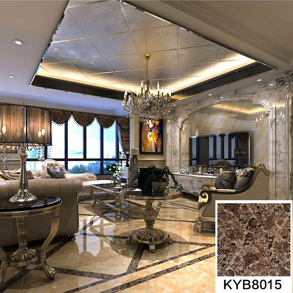 金艾陶大理石瓷砖：深啡网KYP8015空间设计铺贴图