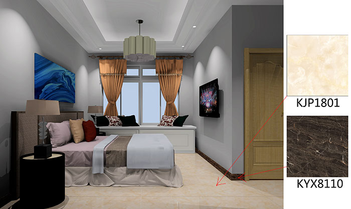 佛山美的花湾城装修案例卧室效果图